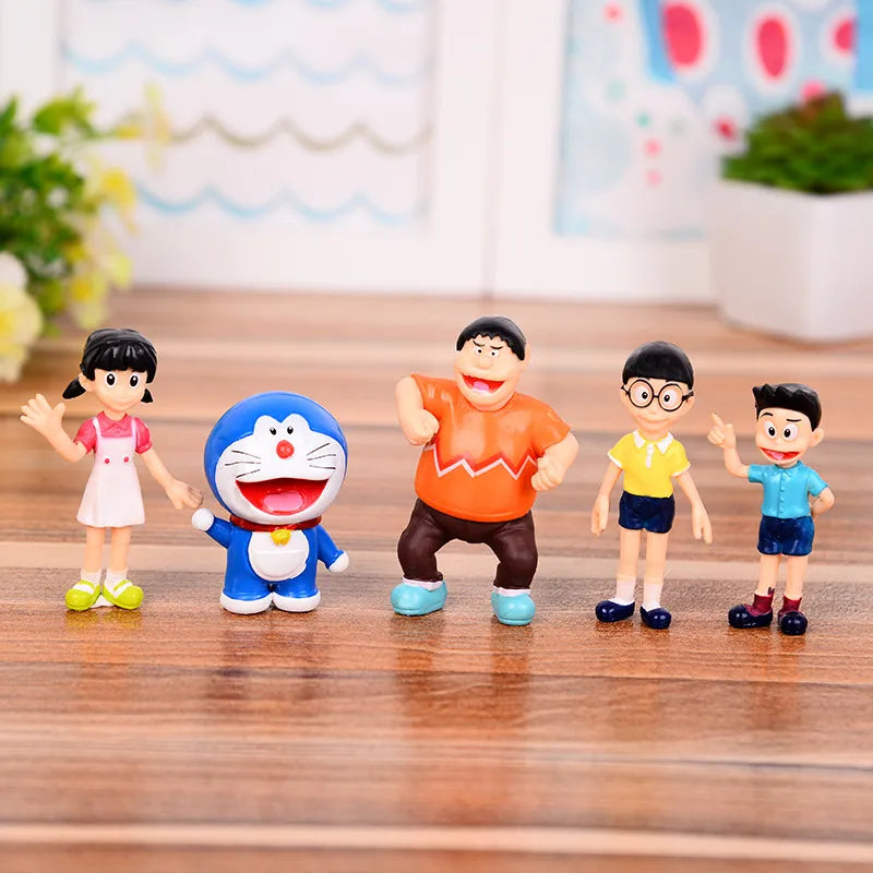 Doraemon Family Portrait PVC Action Figures