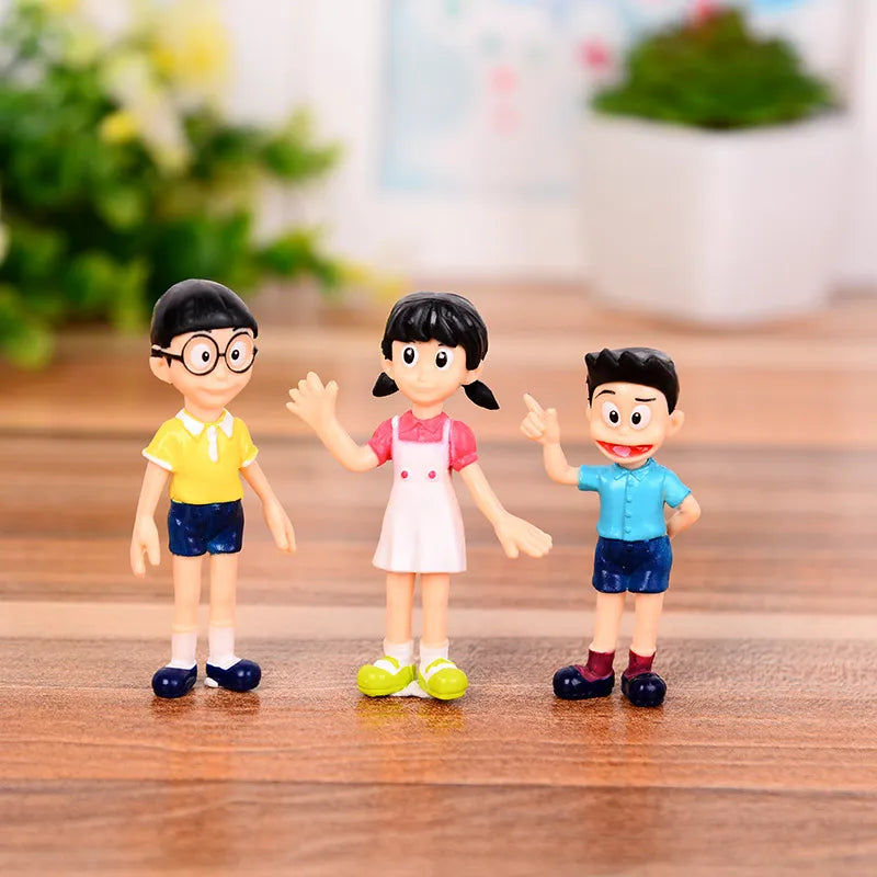 Doraemon Family Portrait PVC Action Figures